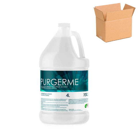 Désinfectant PURGERME pour mains en gel à base d'alcool 70% - format 4L - Stopgerms