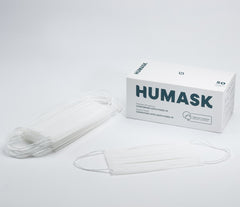 Masques Chirurgicaux blancs Humask niveau 1 (caisse de 2500) - Stopgerms