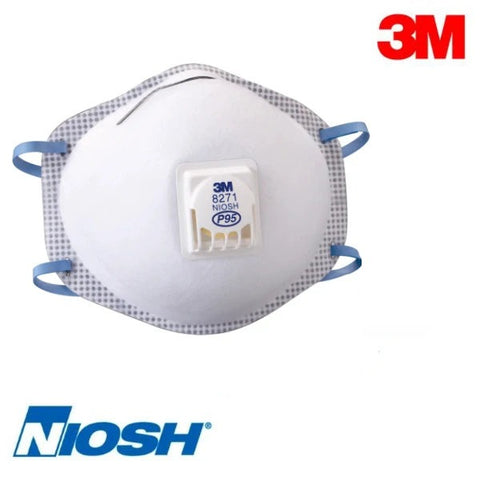 Masques P95 - 8577 3M avec valve Paquet de 10, Taille : Standard - StopGerms