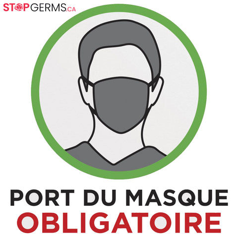 Prevention stickers: MANDATORY MASK WEARING - Stopgerms