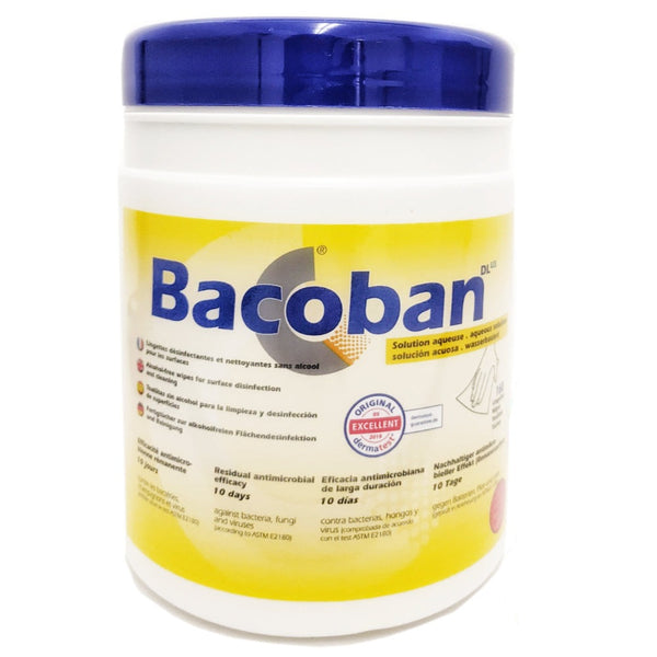 Lingettes BACOBAN désinfectantes et nettoyantes sans alcool - 160 lingettes - Stopgerms