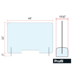 Écran protecteur autoportant en polycarbonate - Stopgerms