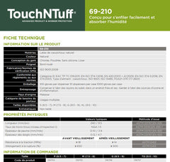 Gants de latex poudré - TouchNtuff 69-210 - Paquet de 100 - Stopgerms
