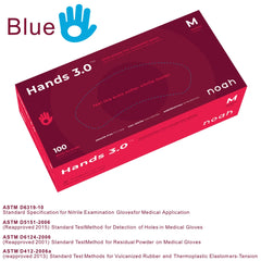 Gants de nitrile Aurelia Noah 3.0 3mil - Bleu - 10 paquets de 100 gants - Stopgerms