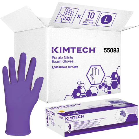 Gants de nitrile Kimtech, Nitrile, 6 mil, Mauve - Paquet de 100 - Stopgerms