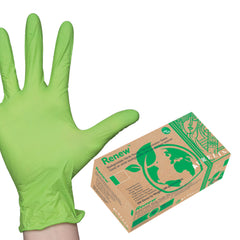 Gants de nitrile Renew Biodégradable 2.2mil - Vert Pomme - Caisse de 10 boîtes - Stopgerms