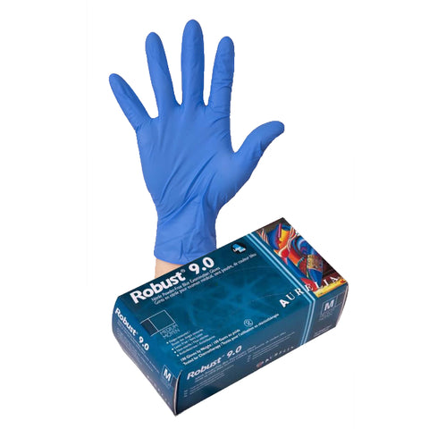 Copie de Gants de nitrile Robust 9 6mil - Bleu - Caisse de 10 boîtes - Stopgerms