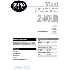 Vinyl gloves - Clear (100) - Stopgerms