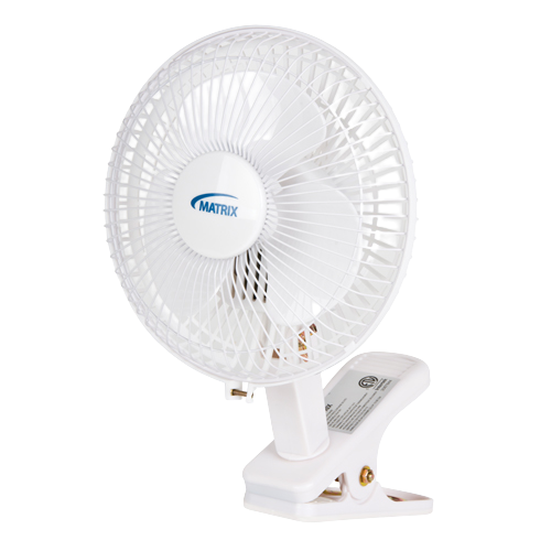 6" 2-speed desk fan with clip - Matrix - Stopgerms