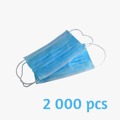 Masques de procédure bleu (à partir de 0.10$/unité) - 2000 unités - Stopgerms