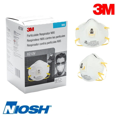 Masques N95-8210V 3M (avec valve) Paquet de 10 - StopGerms