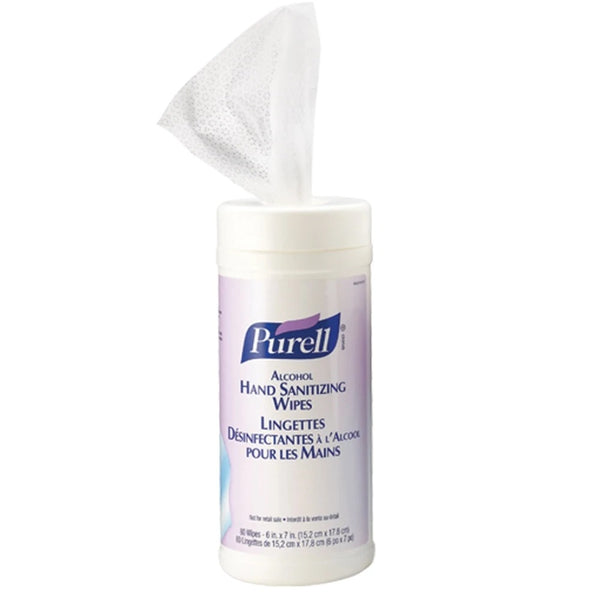 PURELL Lingettes désinfectantes à base d'alcool - 80 lingettes - StopGerms