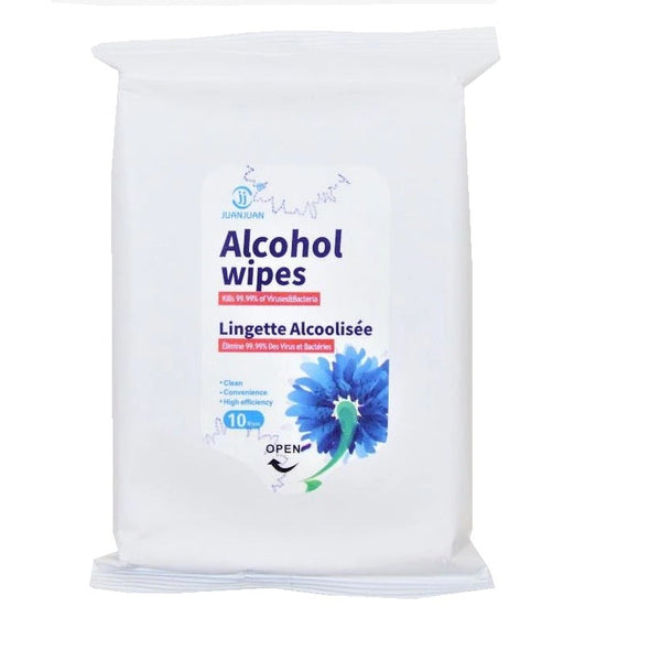 Lingettes désinfectantes avec alcool - 10 lingettes - StopGerms