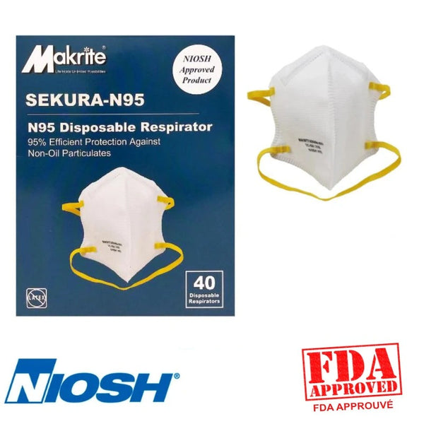 Masque N95-SEKURA MAKRITE Paquet de 40 - StopGerms