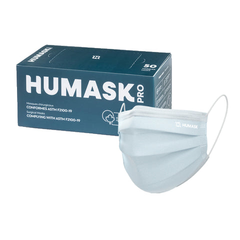 Masques Chirurgicaux bleus Humask Pro niveau 3 (caisse de 2500) - StopGerms