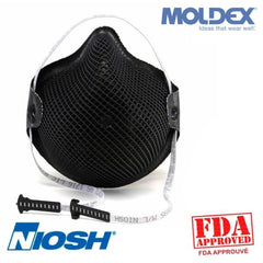 Masques N95-M2600 MOLDEX Noir Special Ops Paquet de 15, Taille : Medium/Large - Stopgerms