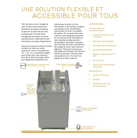 Station de lavage portative connectée et sans contact en acier inoxydable-stopgerms